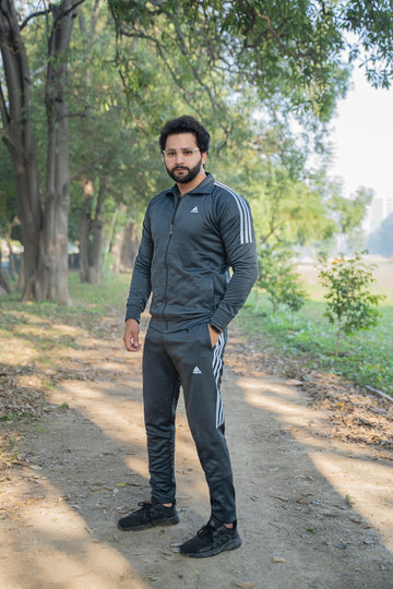 A-D-S Premium Quality Charcoal Black Tracksuit