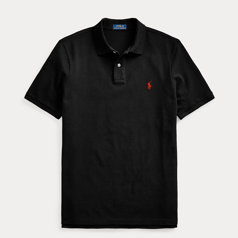 Men's Classic Cotton Polo Shirt Black