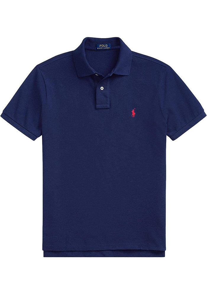 Men's Classic Cotton Polo Shirt Blue