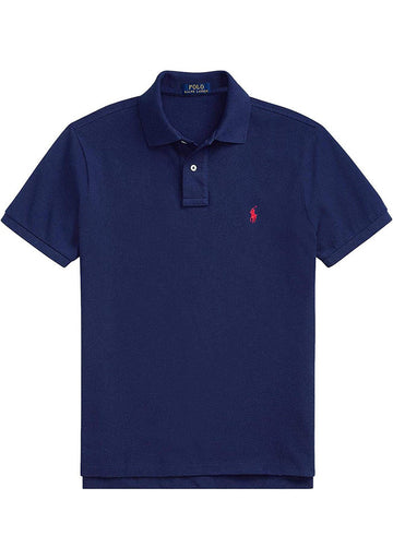 Men's Classic Cotton Polo Shirt Blue